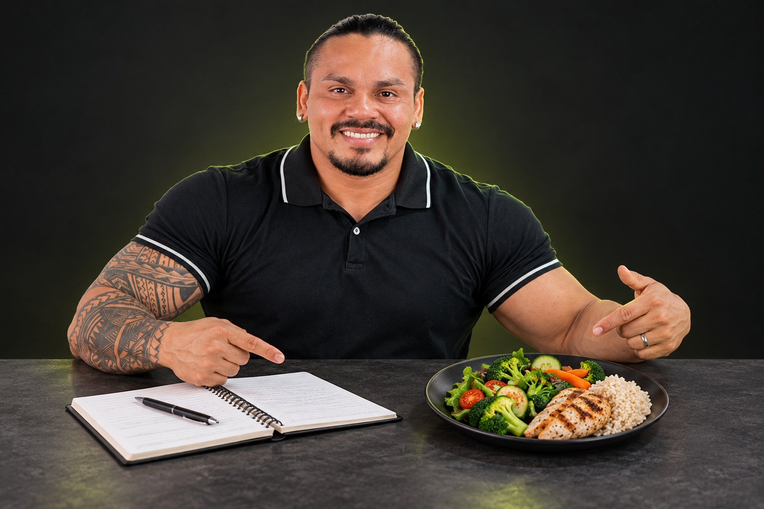 Frank conectando entrenamiento y nutrición con un plato saludable